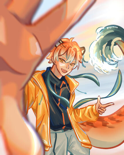 Half Body w/ Lighting - Art Fight Attack