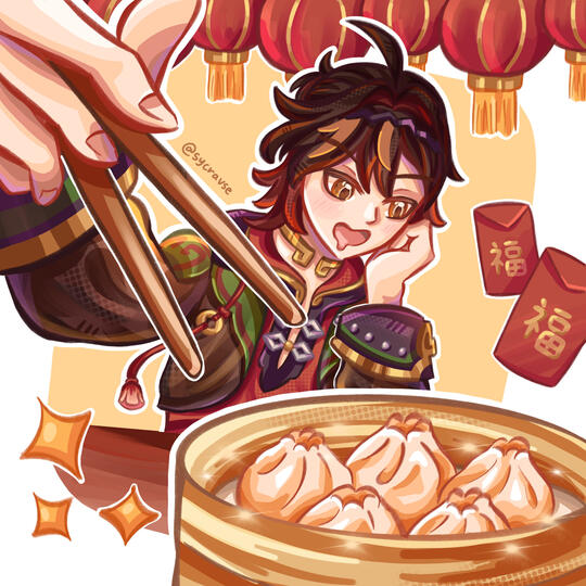 Half Body w/ Props - Genshin Gaming Fan Art